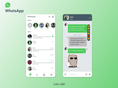 WhatsApp Redesign app brand branding challenge design green light messenger redesign social media telegram ui ux whatsapp ریدیزاین واتساپ