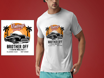 Retro Vintage Car  T-shirt design