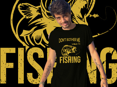 Fishing t-shirt Design .