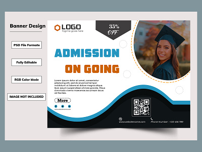 Admission Web Banner Template Design admission banner banner template branding design graphic design web banner