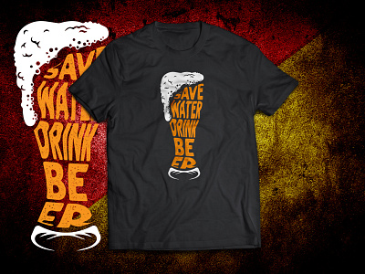 Save beer drink water beer t-shirt design beer beer tshirt beer tshirt design beertshirt beertshirtdesign black tshirt branding design graphic design illustration save water drink tshirt tshirtdesign tshirts