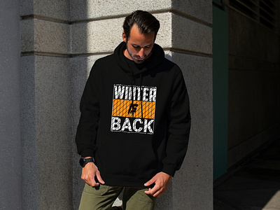 Winter is back typography hoodie