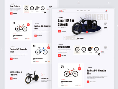 E-commerce - Bike Online Store 3d bicycle bike store creative design e commerce design e commerce web design ecommerce app home page illustration landing page logo online store onlineshop popular design product page store trend 2021 webdesign website website design