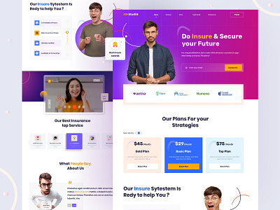 Insurance Landing Page health insuranc healthcare healthy home page insurance insurance company insurtech interface landing page landing page design life insurance product startup ui ux web web page webdesign website website desig