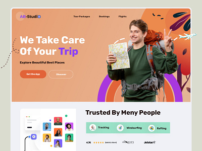 Travel Agency Website design home page landing page landing page design travel agency travel agency landing page travel agency web travel app travelling trip vacation web webdesign website