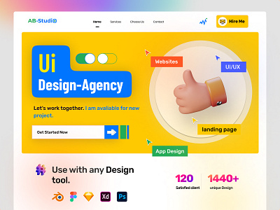 Abustudio Design agency design home page landing landing page web web page webdesign website website design