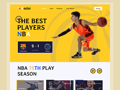 Sports Game Website homepage landing landing page landingpage web web design webdesign website