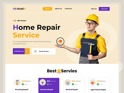 Home Repair Landing Page design home page landing landing page landingpage web web page webdesign website website design