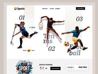 Sport landing page design home page landing landing page landingpage ui web web page webdesign website website design