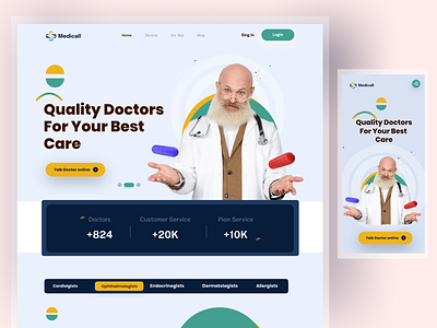 Medical Healthcare service web design design home page landing landing page landingpage web web page webpage website website design websitedesign