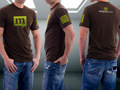 Mobileday Tee Shirt Design brand branding brown design green mobileday print qr qr code shirt startup t shirt tee tee shirt