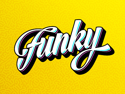 Funky Lettering funky hand drawn hand lettered hand lettering hand letters handlettering sketch texture