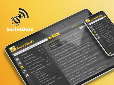 SocialBuzz Mobile App Design android ios ipad iphone mobile news feed rss sm social social media stream tablet ui ux