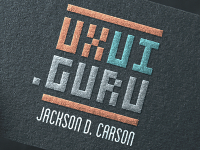 UXUI.GURU Identity Concept brand business card card domain embossed identity logo mark mockup print uxui uxui.guru