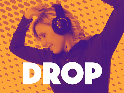 DROP dance design drop duotone edm gradient map graphic design headphones hip hop music rb spotify