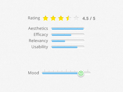 Ratings And Mood design interface ixd mood neumorphism ratings score sentiment slider sliders social star ratings ui ux