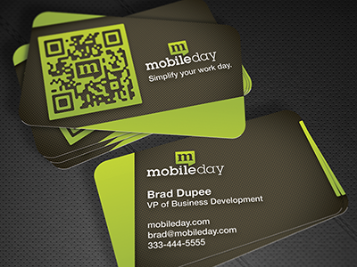 Mobileday Dribble business card mobileday qr code qrcode