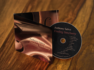 Finding Sanctuary CD Case acoustic case cd design music print sleeve violin