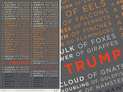 Trump of Idiots - Collective Nouns Poster design maga politics trump