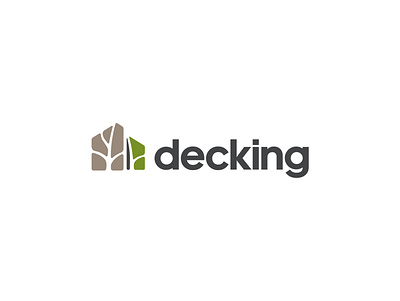Decking brand logo minimalistic wood