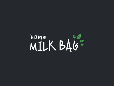 Home milk bag branding custom design eco font logo logotype nut