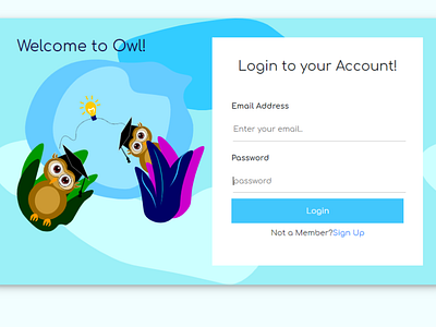 Login page for a forum named owl.