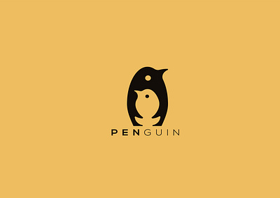Penguin Minimal Logo branding design designs illustration logo logodesign minimal minimal logo typography