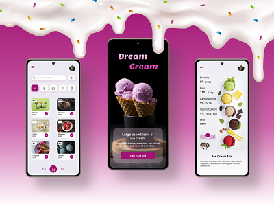 Dream Cream adobexd appdesign design mobileapp ui uiuxdesign uiuxdesigner ux