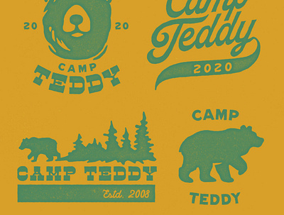 Camp Teddy Frocket Logo bear camp camping design illustraion lettering logo process teddy tshirtdesign