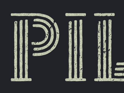 Pillars Type Treatment graphic design greek illustration lettering pillars type design