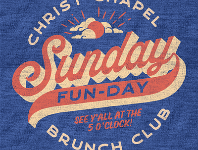 Sunday Funday T-shirt Design club fun art illustrator lettering sunday sunday funday swag tshirt tshirt design