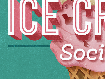 Ice Cream Social Graphic fellowship ice cream social illustration lettering sundae