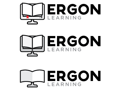 E-Learning Logo Marks book e learning logo logo mark monitor