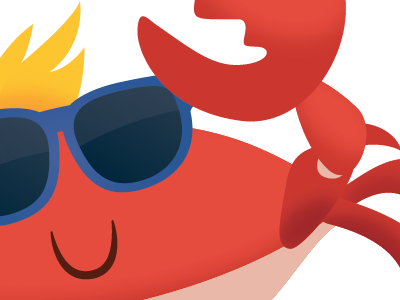 Crabby childrens ministry crab illustration mascot