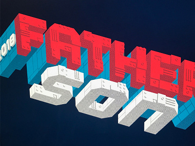 Father Son Retreat Design everything is awesome father son retreat halftone shadows lego lettering