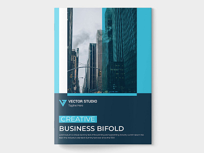 Bi-Fold Corporate Brochure a4 brochure bi fold brochure bifold bifold brochure blue branding brochure brochure template business business brochure cmyk corporate creative graphic design modern professional template trifold brochure