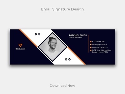 Creative email signature Template web