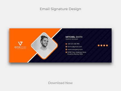 Creative Email Signature Template Design web