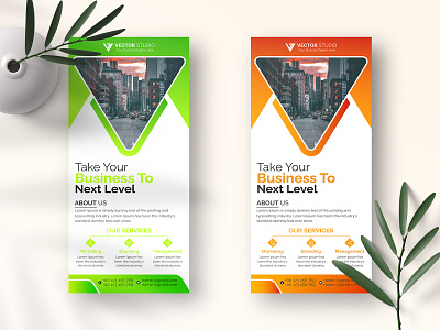 Corporate rack card or dl flyer templates