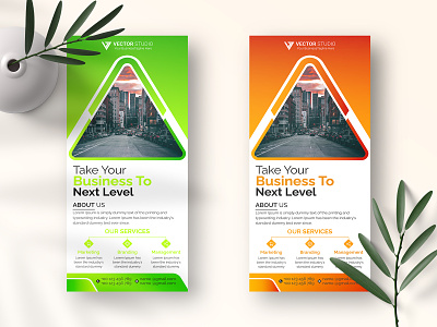 Business rack card or dl flyer templates 3d animation branding graphic design logo minimal presentation motion graphics ui