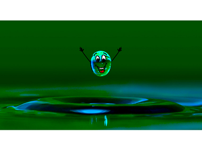 The Happy Water Drop cartoon cartoon illustration cartooning creative design doodle illustration