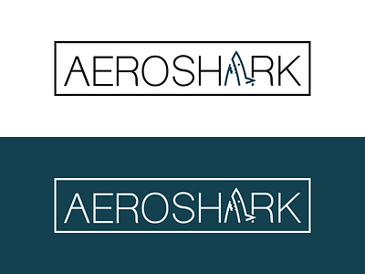 Aeroshrk aero aeroshrk animal apparel blue brand icon logo modern shark simple type