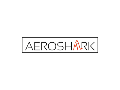 Aeroshrk aero aeroshrk animal apparel brand icon logo modern orange shark simple type