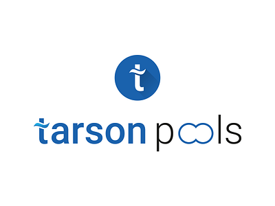 Tarson Pools Logo blue brand branding company flat identity logo material pool pools water wave