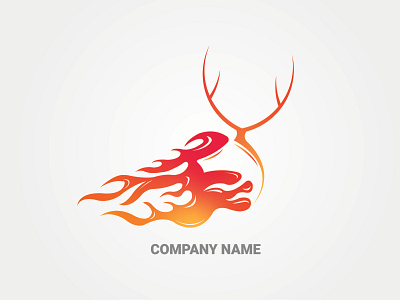 Deer with Flame Logo