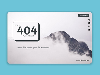 Oops! 404 Error! branding dailyui day8 graphic design