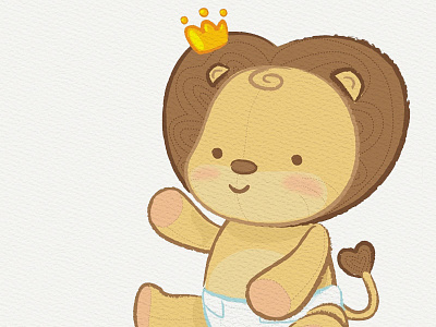 King Of Jungle baby diapers king lion mascot
