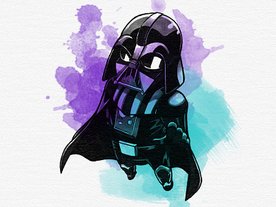 Darth Vader darth vader sketch starwars watercolor