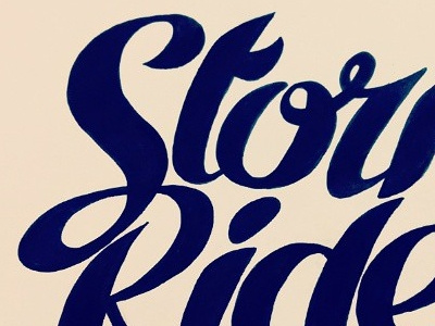 Storm Rider calligraphy handlettering