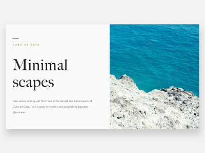 Minimal scapes design minimal photography space type web white